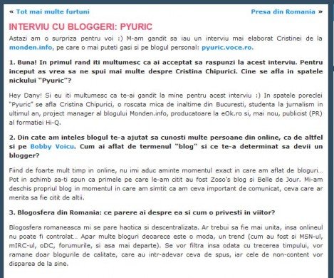 Interviu DanyBlog