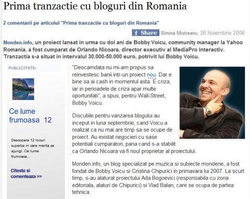 Vanzare @ Wall Street