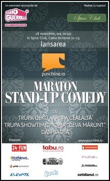 Maraton de stand-up & lansare Punchline.ro!