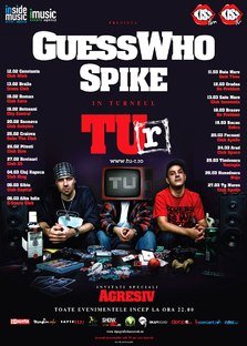 Afis + lista orase turneu national Guess Who & Spike - TU-r