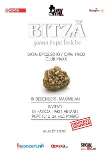 Concert lansare BITZA "Goana dupa fericire": 7 februarie