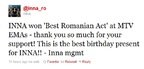 Inna a castigat "Best Romanian Act" @ MTV EMA