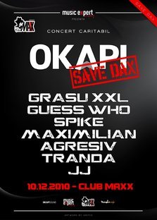 Save DAX! Concert caritabil Okapi: 10 decembrie, club Maxx