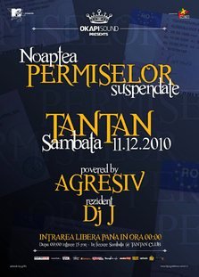 Noaptea permiselor suspendate @ Tan Tan (+concurs)