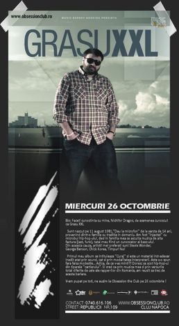 Concert GRASU XXL in OBSESSION Club din Cluj