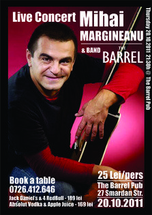 Concert Mihai Margineanu la The Barrel