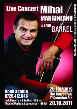 Concert Mihai Margineanu la The Barrel