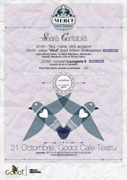 Seara Caritabila: targ, teatru si jazz in Godot Cafe