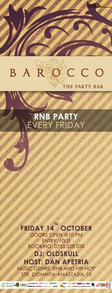 RnB Party, Every FRIDAY @ BAROCCO Bar