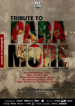 Concert Tribute to Paramore UNPLUGGED @ Elephant Pub