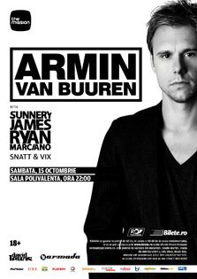Armin Van Buuren la Sala Polivalenta pe 15 octombrie 2011!