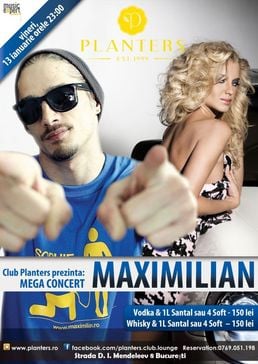 Concert Maximilian in Club Planters!