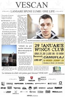 Concert: Vescan lanseaza Spune Lumii / One Life in Wings Club