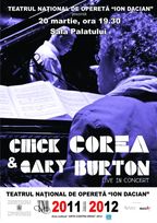 Concert Chick Corea si Gary Burton la Sala Palatului din Bucuresti!