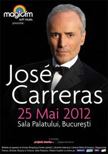 Concert José Carreras la Sala Palatului pe 25 mai 2012!