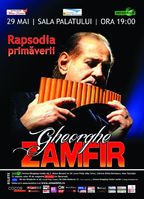 Concert Gheorghe Zamfir - “Rapsodia Primaverii” la Sala Palatului!