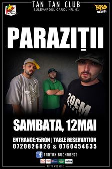 Concert Parazitii in Club Tan Tan din Bucuresti!