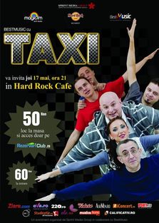 TAXI in concert la Hard Rock Cafe Bucuresti!