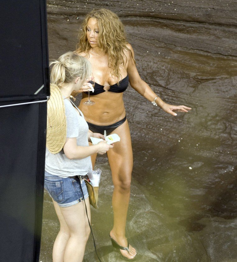 Mariah Carey shooting video Mariah Carey shooting video