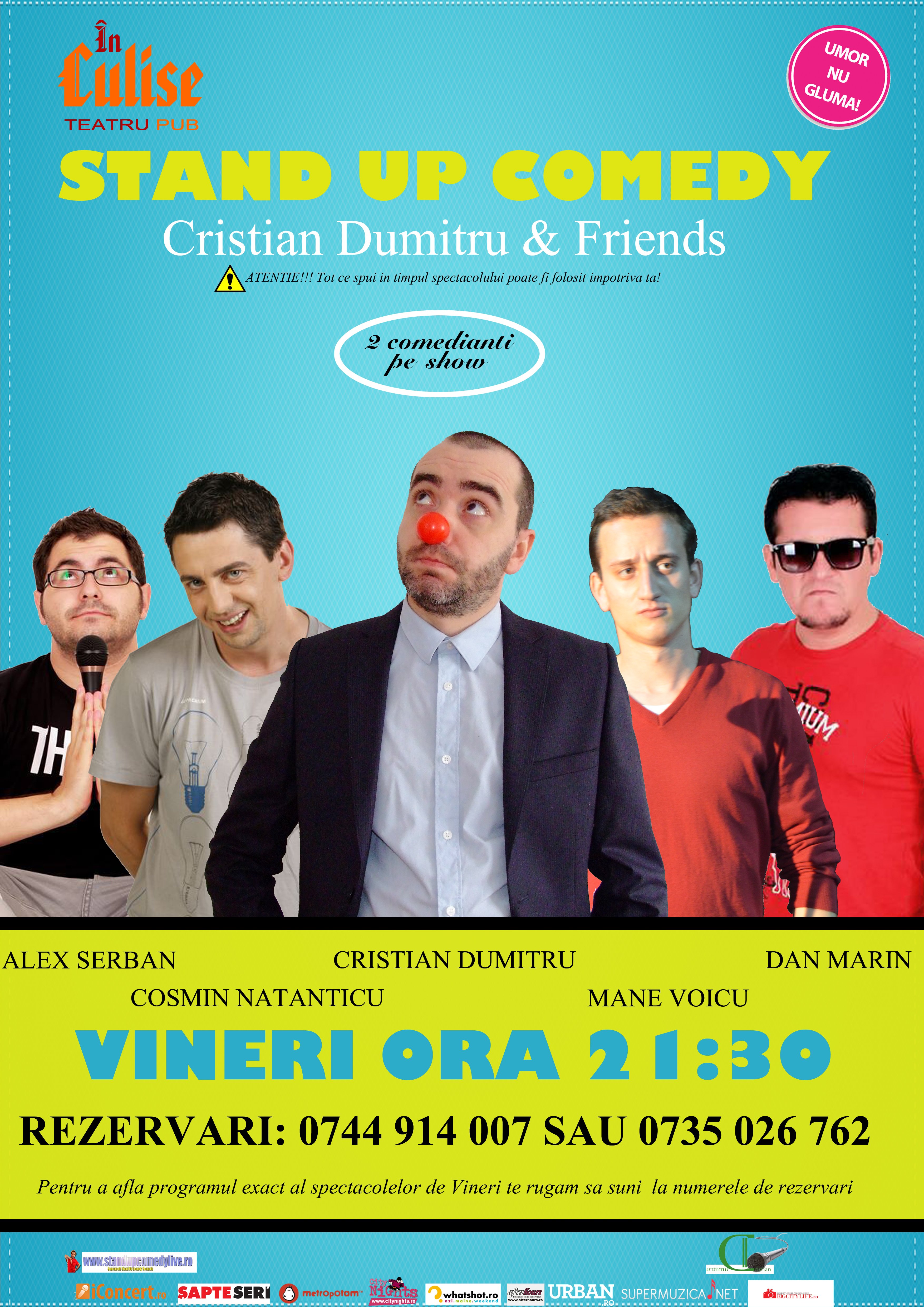 Cristian Dumitru revine la Culise Comedy Club